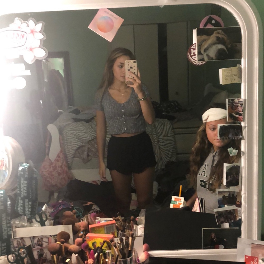 Button up cropped top